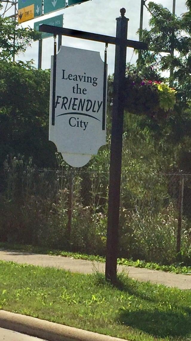 His Leaving the FRIENDLY City