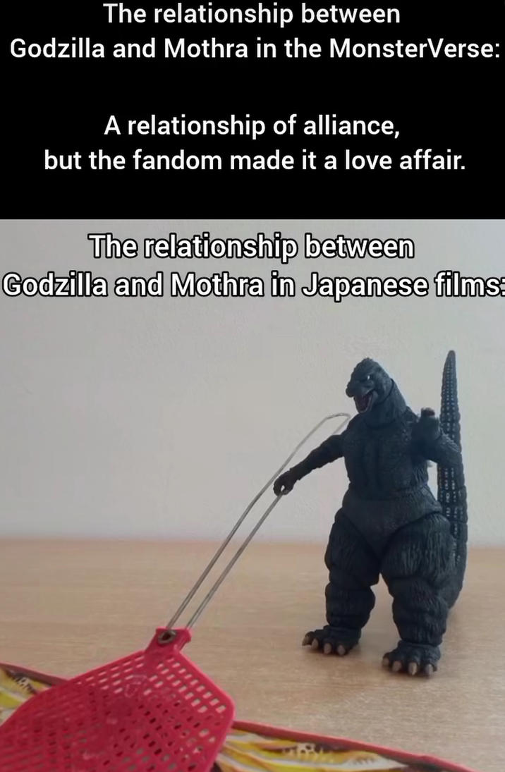 The relationship between Godzilla and Mothra in the MonsterVerse: A relationship of alliance, but the fandom made it a love affair. The relationship between Godzilla and Mothra in Japanese films