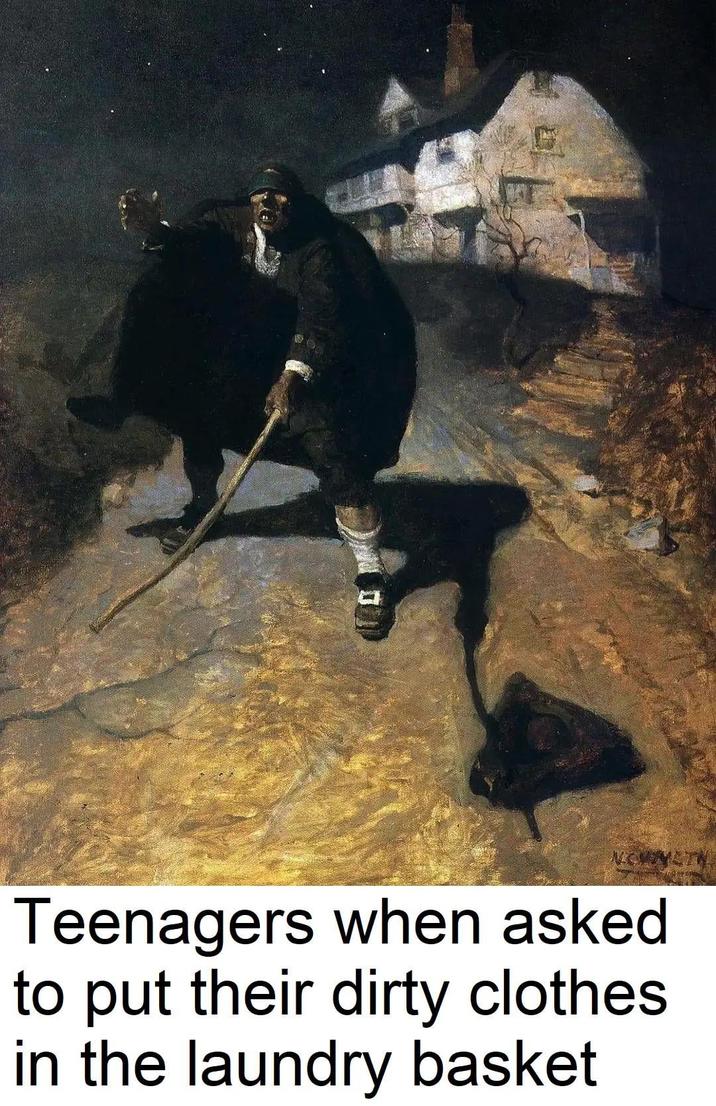 NCWCTN Teenagers when asked to put their dirty clothes in the laundry basket