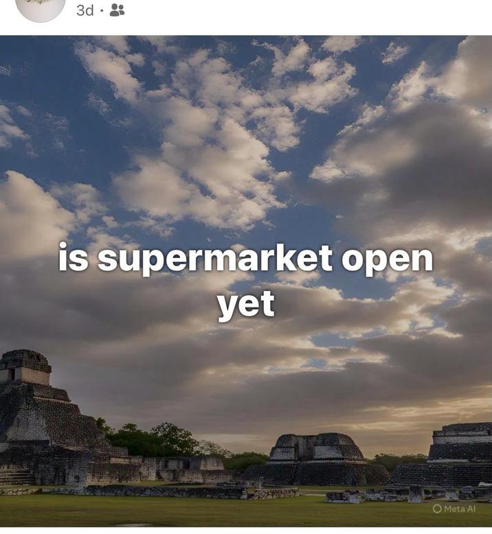 3d. is supermarket open yet Meta Al