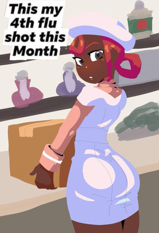 A redraw of the '4th flu shot' meme. The redraw references Pokemon Legends: Z-A.