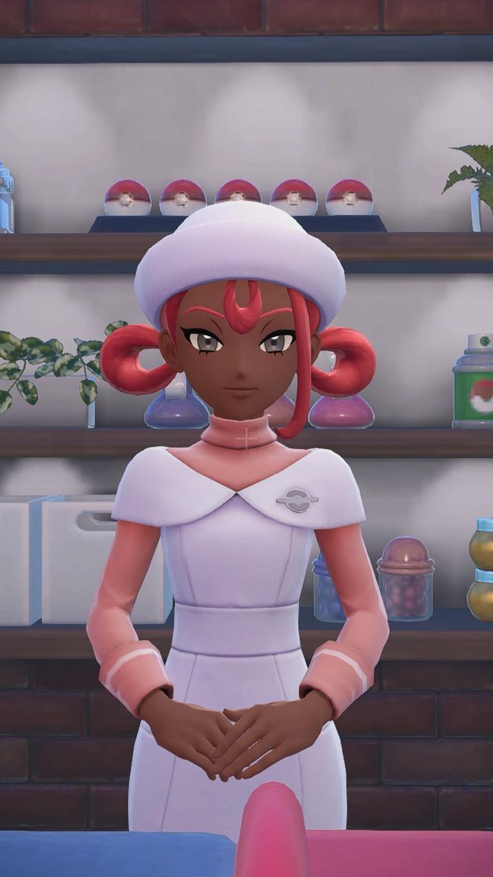 An alleged leak of a Nurse Joy in Pokemon Legends: Z-A. This iteration of Nurse Joy is Black.