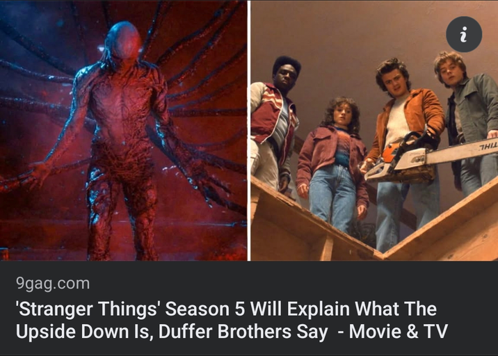 9gag.com 'Stranger Things' Season 5 Will Explain What The Upside Down Is, Duffer Brothers Say - Movie & TV i THIL