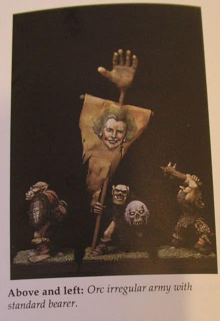 Above and left: Orc irregular army with standard bearer.