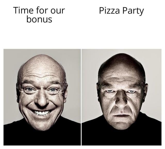 Time for our bonus Pizza Party