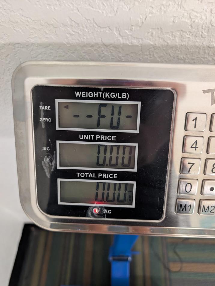 TARE WEIGHT(KG/LB) -13- ZERO KG LB UNIT PRICE H TOTAL PRICE AC 1 4 7 0 M1 M2