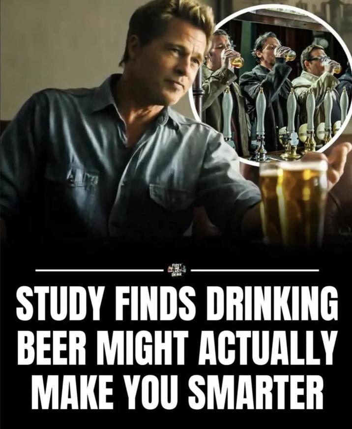 FIRST DRAK STUDY FINDS DRINKING BEER MIGHT ACTUALLY MAKE YOU SMARTER