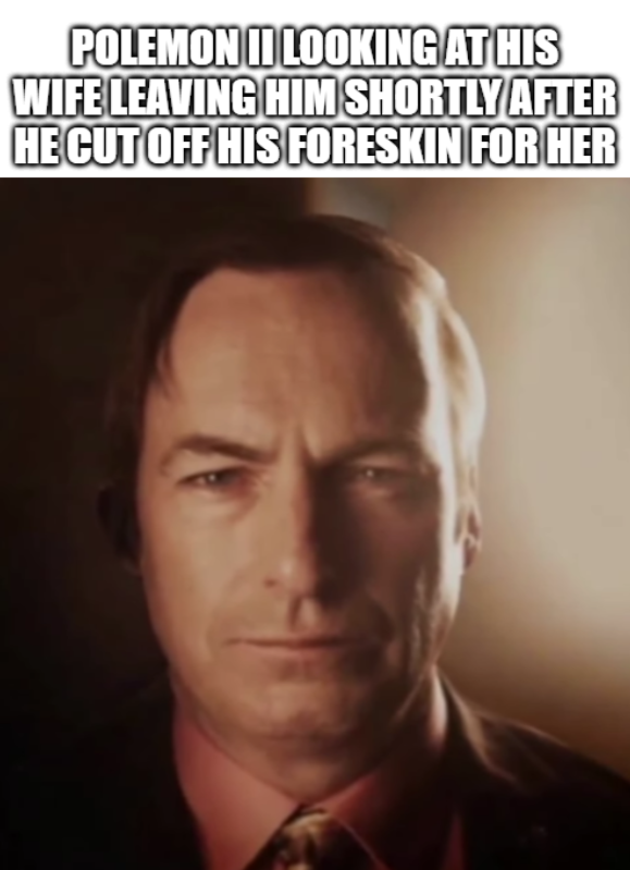 POLEMON II LOOKING AT HIS WIFE LEAVING HIM SHORTLY AFTER HE CUT OFF HIS FORESKIN FOR HER