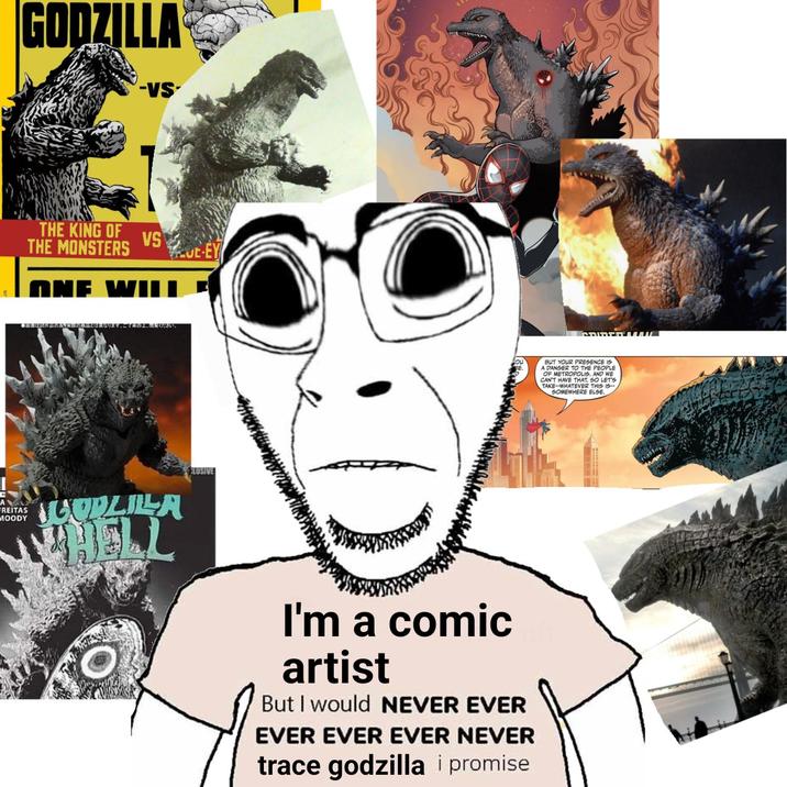 GODZILLA -VS THE KING OF THE MONSTERS VS ONE WIII なります。ご覧ください。 CLUSIVE A FREITAS MOODY TOPLILA HELL I'm a comic artist But I would NEVER EVER EVER EVER EVER NEVER trace godzilla i promise BUT YOUR PRESENCE IS A DANGER TO THE PEOPLE ON METROPOLIS. AND WE CAN'T HAVE SO LET LET'S TAKE-WHATEVER THIS IS SOMEWHERE ELSE.