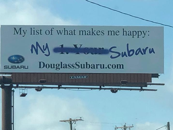 My list of what makes me happy: SUBARU My Your Subaru DouglassSubaru.com LAMAR
