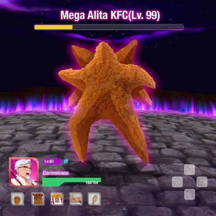Mega Alita KFC(Lv. 99) Lv.60 Coronelmon 169/169 RFC