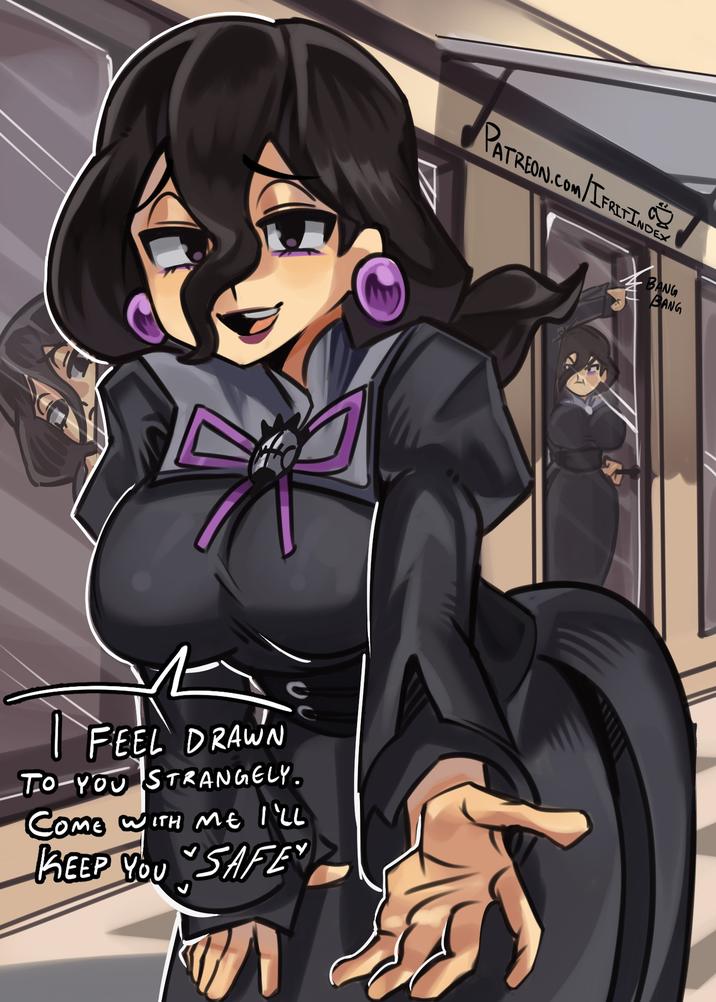 PATREON.COM/IFRITIN FEEL DRAWN C TO-YOU STRANGELY. COME WITH ME I'LL KEEP YOU SAFE" BANG BANG