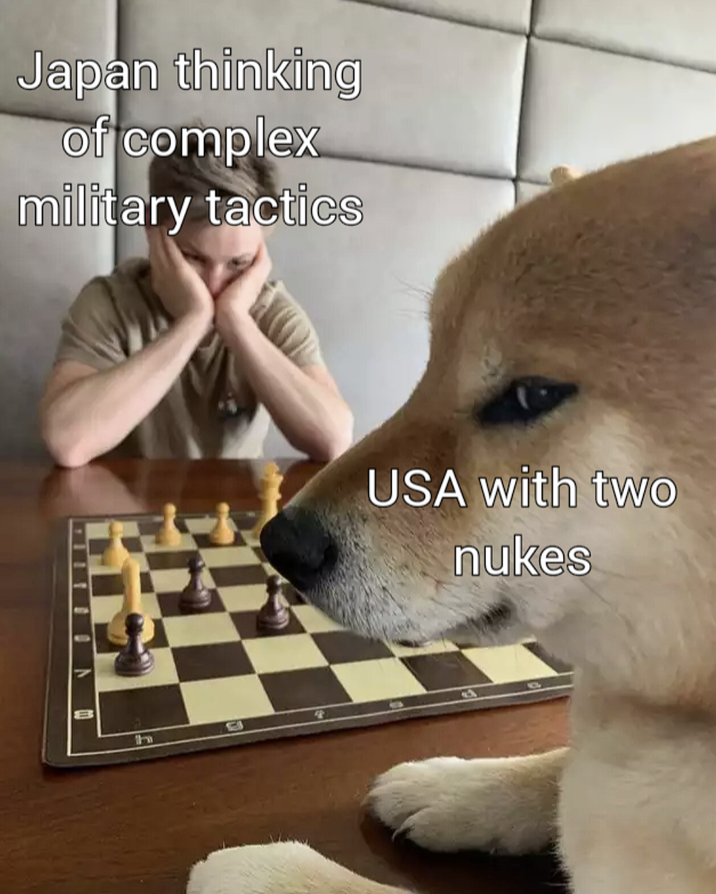 Japan thinking of complex military tactics B D USA with two nukes 9