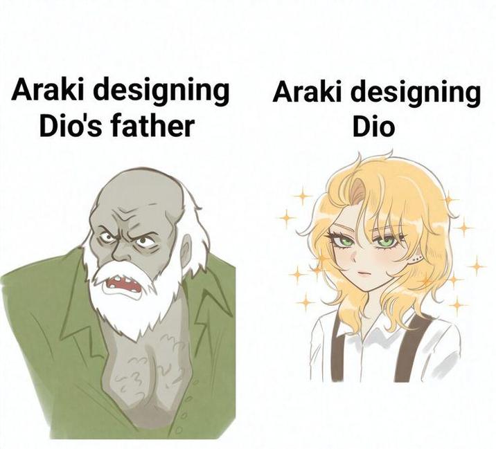 Araki designing Araki designing Dio's father Dio