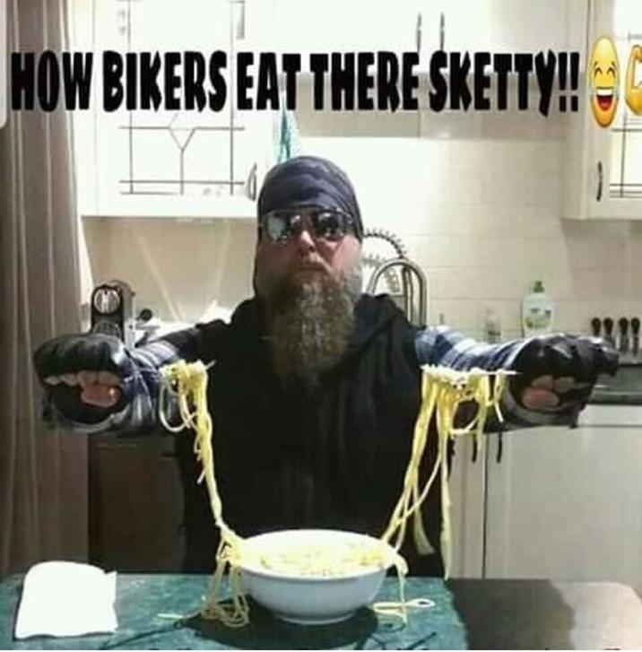 HOW BIKERS EAT THERE SKETTY!!