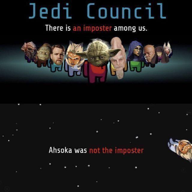 Jedi Council There is an imposter among us. JP Ahsoka was not the imposter
