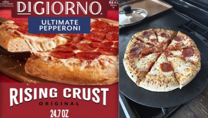 FRESH AKED TASTE DIGIORNO ULTIMATE PEPPERONI REAL cheese RISING CRUST ORIGINAL 24.7 OZ