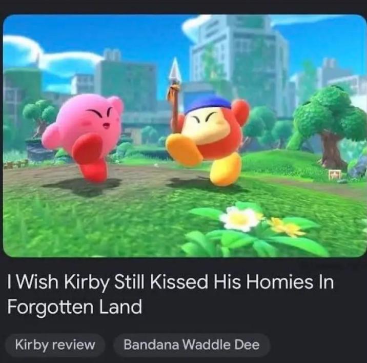 I Wish Kirby Still Kissed His Homies In Forgotten Land Kirby review Bandana Waddle Dee