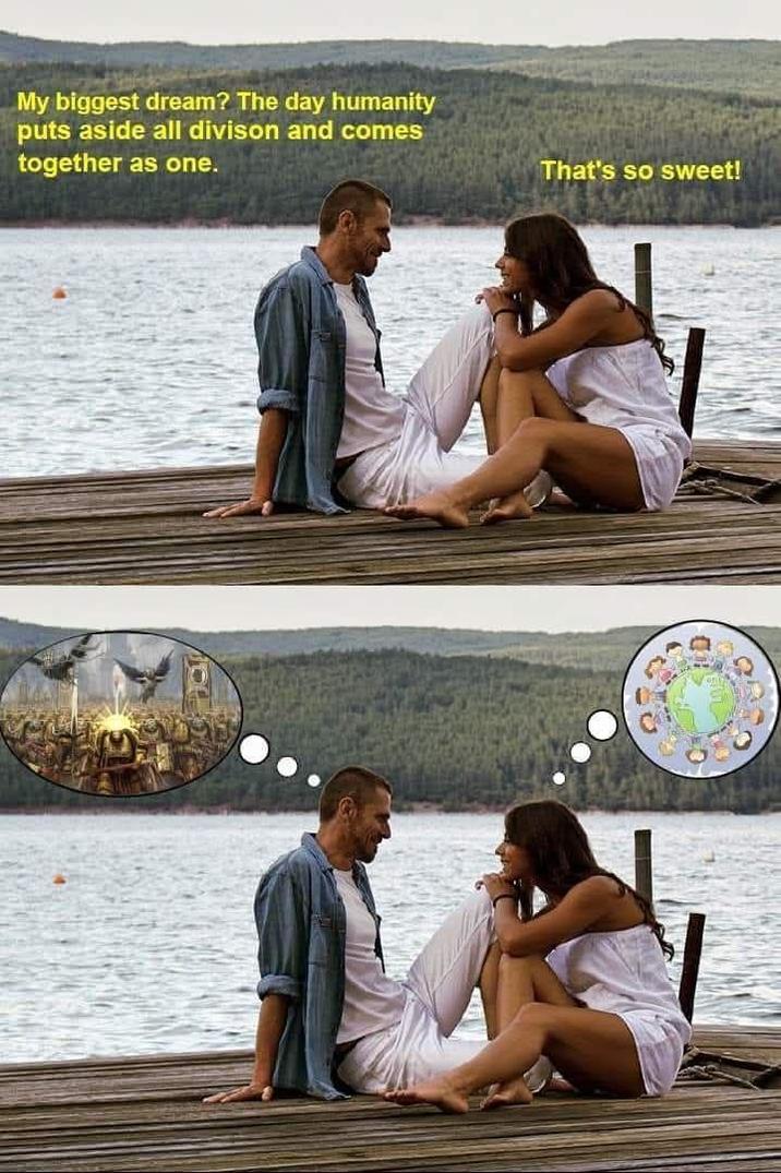 My biggest dream? The day humanity puts aside all divison and comes together as one. That's so sweet! D