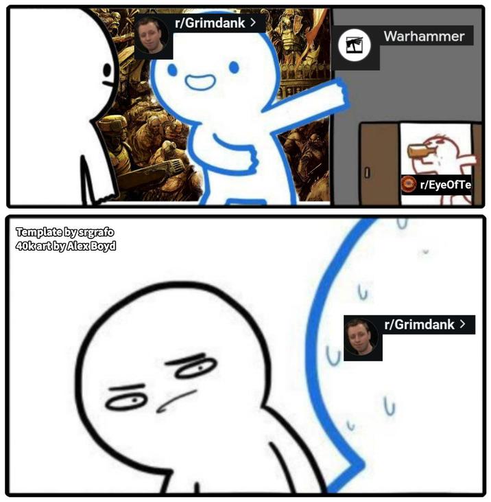 Template by srgrafo 40k art by Alex Boyd r/Grimdank> Warhammer 10 10 0 r/EyeOfTe r/Grimdank> し し