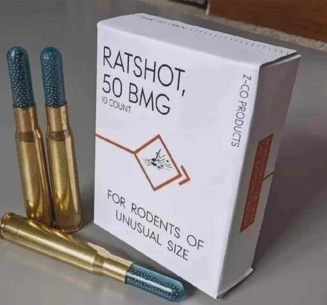 RATSHOT, 50 BMG 10 COUNT Z-CO PRODUCTS FOR RODENTS OF UNUSUAL SIZE