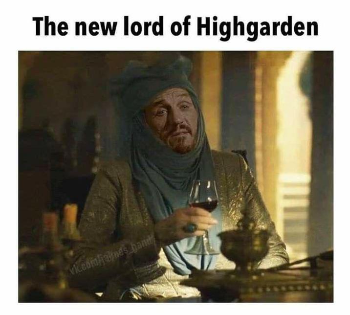 The new lord of Highgarden vk.com/jane's hand