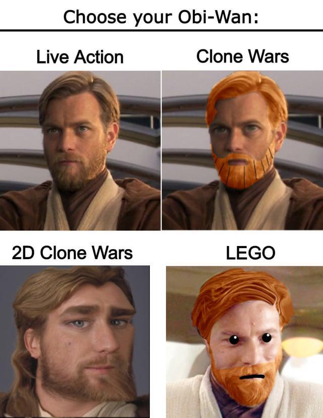 Choose your Obi-Wan: Live Action Clone Wars 2D Clone Wars LEGO