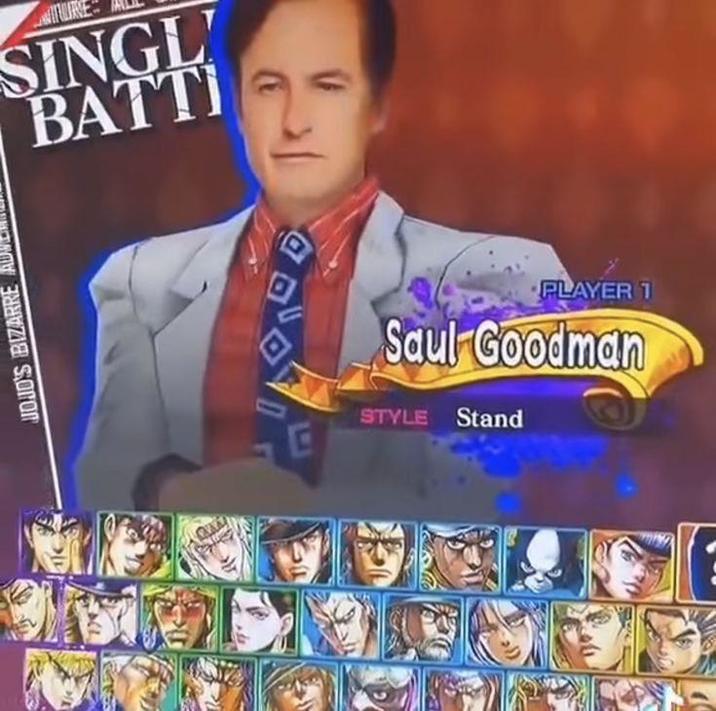 JOJO'S BIZARRE ADVEMIUM SINGL BATTI PLAYER 1 Saul Goodman STYLE Stand