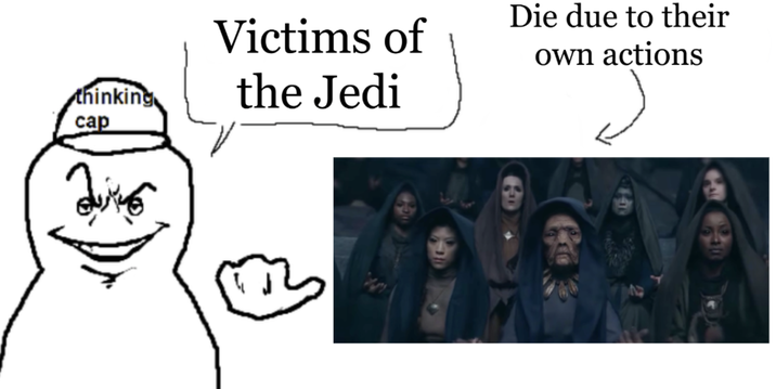 thinking cap Victims of the Jedi Die due to their own actions