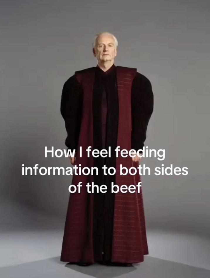 How I feel feeding information to both sides of the beef