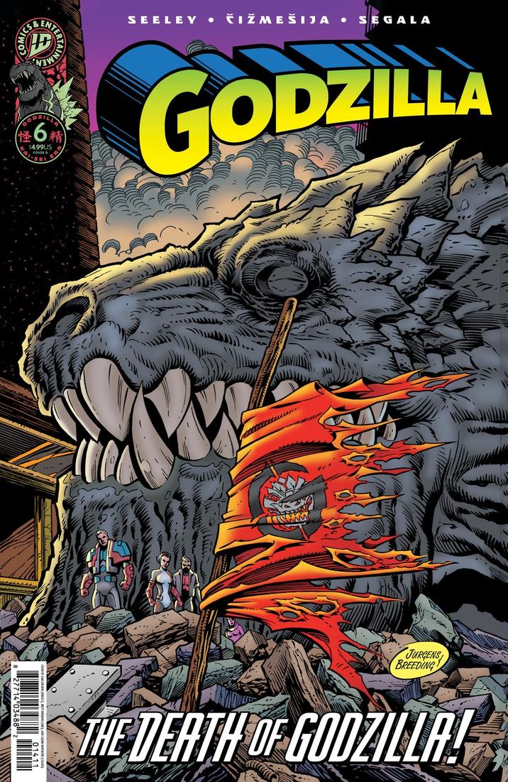 COMICS ENTE H RTAINA GODZILLA (怪6精) $4.99US COVER D SEL SEELEY ČIŽMEŠIJA ● SEGALA GODZILLA 8 27714 03488 2 JURGENS BREEDING THE DEATH OF GODZILLA!