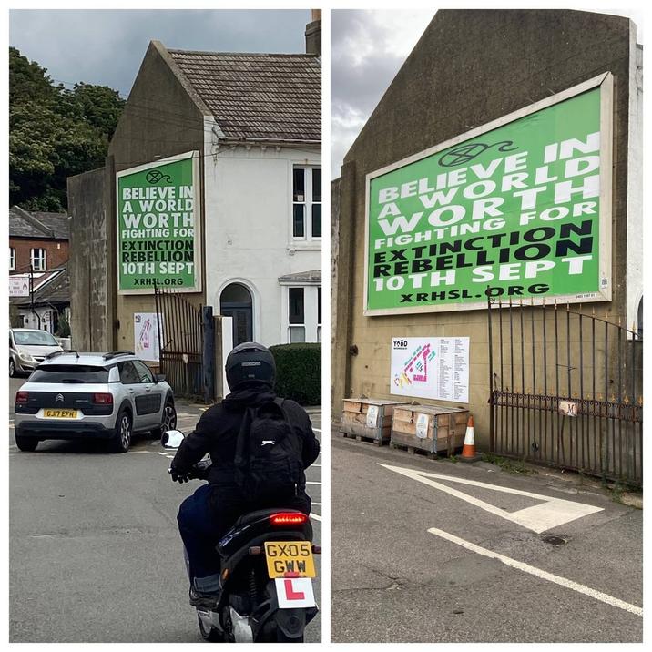 田 BELIEVE IN A WORLD WORTH FIGHTING FOR EXTINCTION REBELLION 10TH SEPT XRHSL.ORG BELIEVE IN WORLD WORTH FIGHTING FOR EXTINCTION REBELLION 10TH SEPT XRHSL.ORG GJI EFH GX05 GWW L YARD