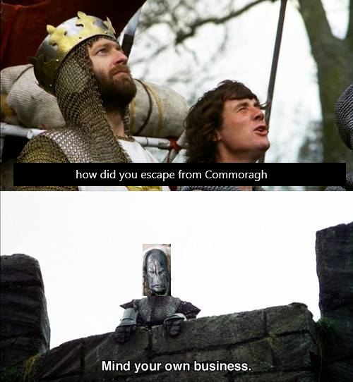 how did you escape from Commoragh Mind your own business.
