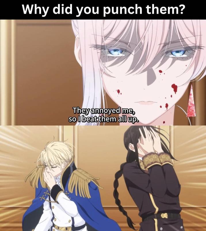 Why did you punch them? They annoyed me, so I beat them all up.