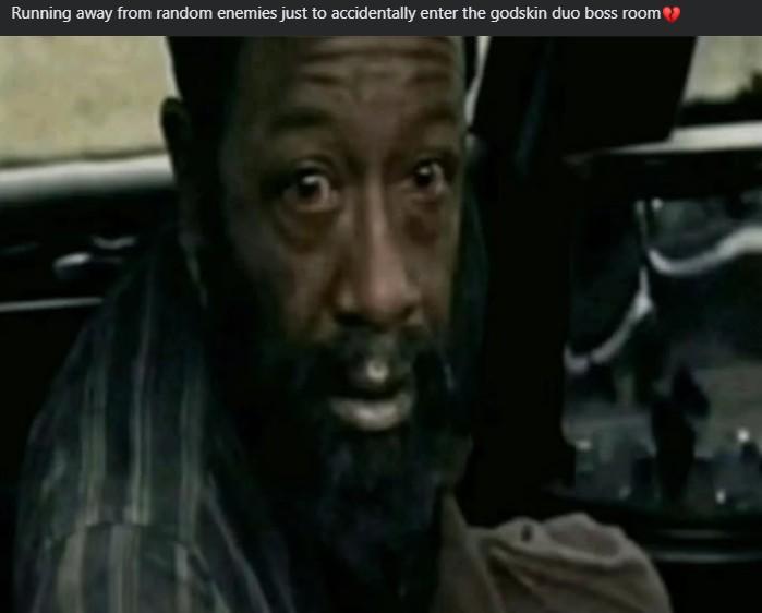 A Distraught Morgan Jones meme about the Godskin Duo boss in "_Elden Ring_":https://knowyourmeme.com/memes/subcultures/elden-ring, which was shared on Facebook in early October 2025.