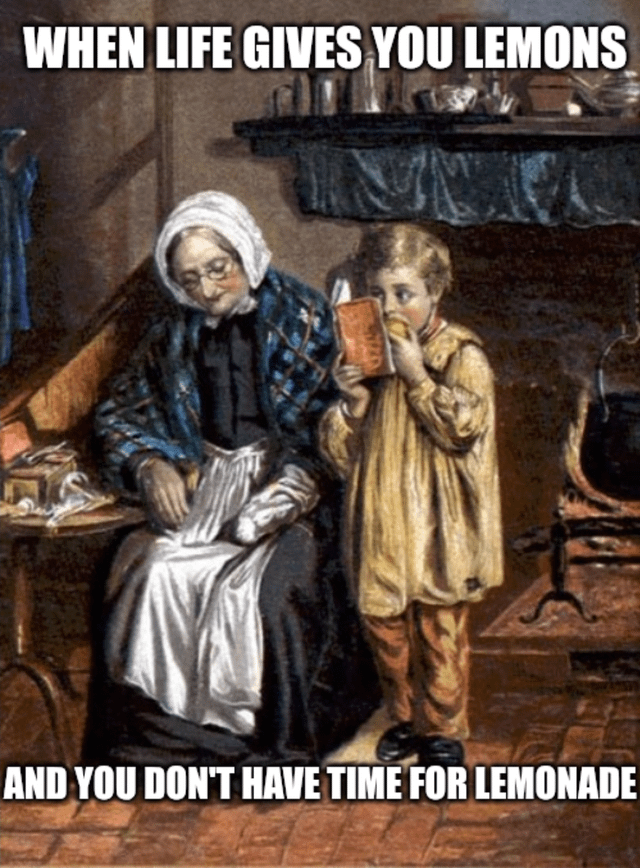 WHEN LIFE GIVES YOU LEMONS AND YOU DON'T HAVE TIME FOR LEMONADE