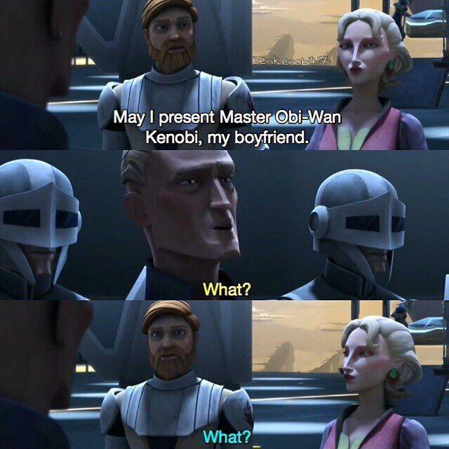 benkenobi417 May I present Master Obi-Wan Kenobi, my boyfriend. What? What?