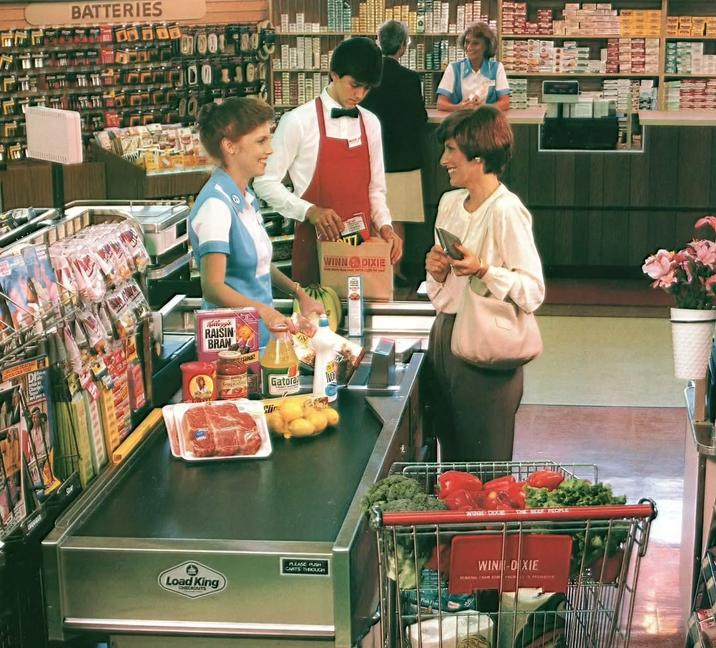 BATTERIES MY CAN TOO Hellogy's RAISIN BRAN SING Gatora Load King CHECROUTS PLEASE PUSH CARTS THROUGH WINN DIXIE WINK DIXIE THE BEEF PEOPLE WIN-DIXIE