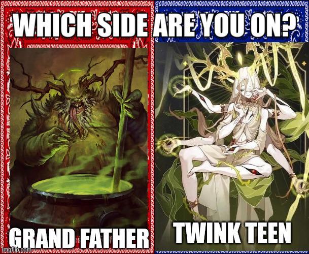 goooooooo 00000000000g good! 000000000000 WHICH SIDE ARE YOU ON? www. QA000A0A0A0A GRAND FATHER TWINK TEEN imaflip.com