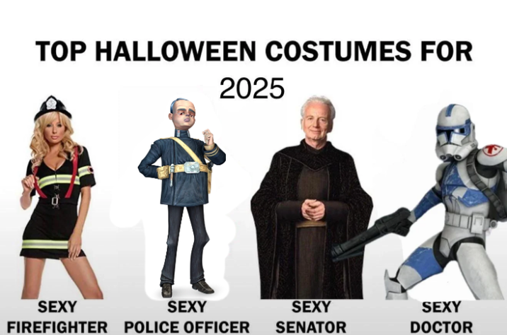 TOP HALLOWEEN COSTUMES FOR 2025 SEXY SEXY SEXY DOCTOR SEXY FIREFIGHTER POLICE OFFICER SENATOR