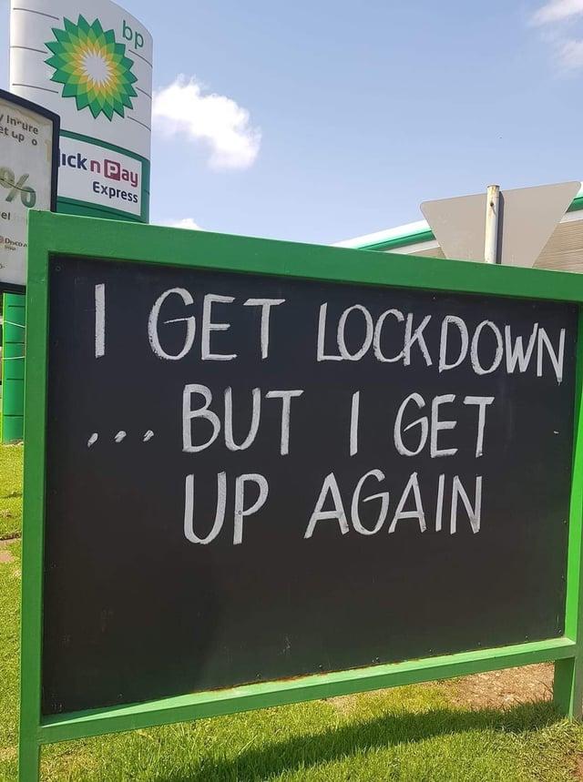 bp Incure et up o % el ick n Pay Express I GET LOCKDOWN BUT I GET UP AGAIN