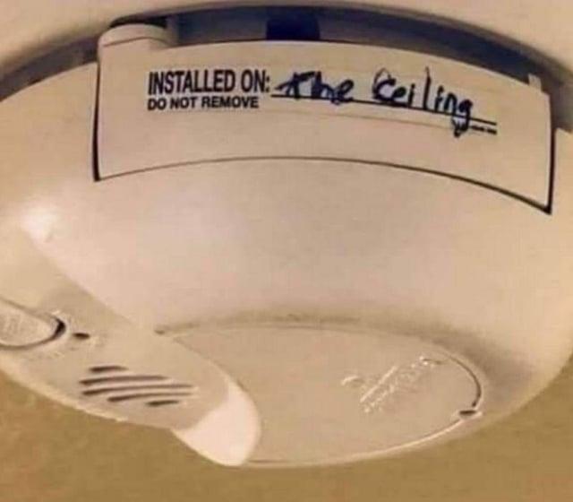 INSTALLED ON:he DO NOT REMOVE Ceiling