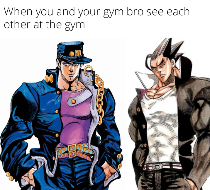 When you and your gym bro see each other at the gym