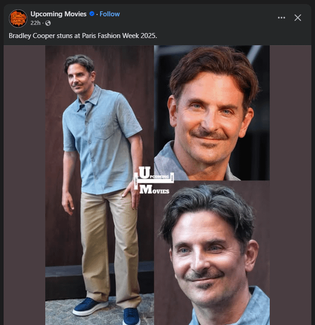 M Upcoming Movies ⚫. Follow 22h. Bradley Cooper stuns at Paris Fashion Week 2025. MOVIES