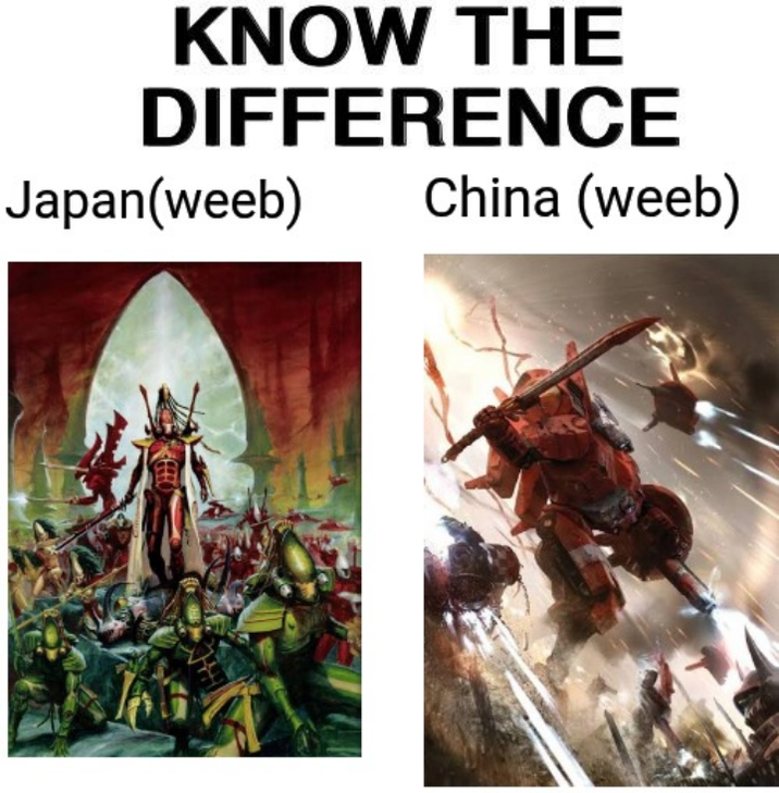 KNOW THE DIFFERENCE Japan(weeb) China (weeb)