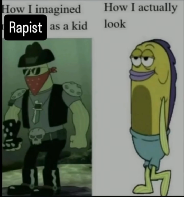 How I imagined How I actually R----- as a kid look