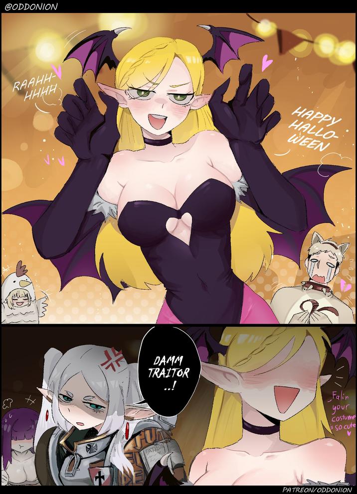 @ODDONION RAAHH- HHHH HAPPY HALLO- WEEN + DAMM TRAITOR ..! TU PATRON Falin your Costume So cute PATREON/ODDONION