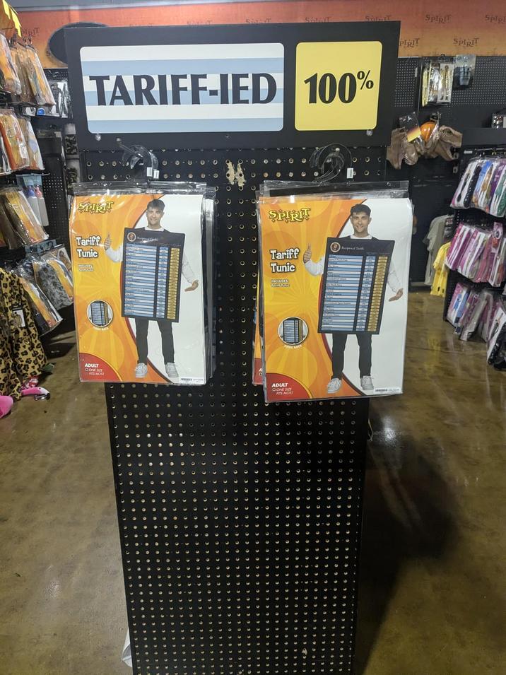 TARIFF-IED 100% PIPIT Spipl O 0 SPIRIT Tariff Tunic SPIRIT Tariff Tunic INCLUDES: ADULT CONE SIZE FITS MOST ADULT DONE SIZE FITS MOST e 9 e C 0 O C e 0 0 0 9 O C 9 O O C O O 5pip SPIRIT