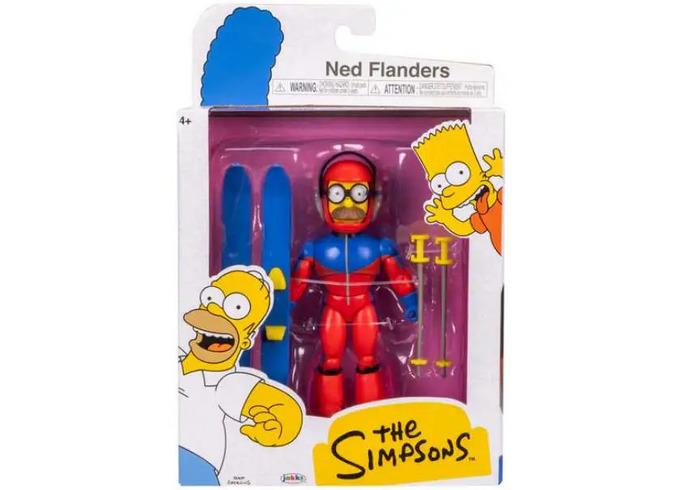 The Simpsons Wave 6 Skiing Flanders Action Figure $19.99

Each figure features a highly detailed design, capturing their animated look and feel.
Each figure has 14 points of articulation for dynamic poses and play.
Compatible with all diorama playsets.
Collect the full range of figures and accessories inspired by The Simpsons with this 5-inch figure series by JAKKS Pacific. Perfect for any Simpsons fan 