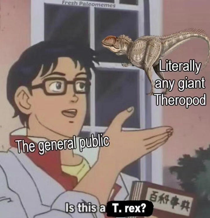 Fresh Paleomemes The general public Literally any giant Theropod Is this a T. rex? 百科事典